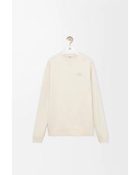 Loewe - Embroidered Logo Crewneck Sweatshirt - Lyst