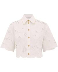 Zimmermann - Tailored Fit Button-Up Shirt Size 0 - Lyst