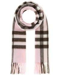 Burberry - Embroidered Cashmere Scarf - Lyst