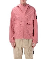 Stone Island - Water-Repellent Hooded Jacket - Lyst