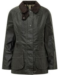 Barbour - Cotton Cerato Jacket With Contrast Collar And Flap Pockets - Lyst