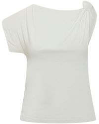 Pinko - Draped Mini Top With Paint Splatter Design - Lyst