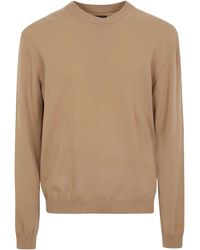 Woolrich - Virgin Wool Fine Knit Crewneck Sweater With Ribbed Cuffs And Hem - Lyst
