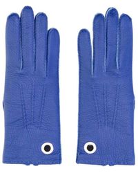 Ami Paris - Leather Gloves With Silk Lining - Lyst
