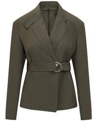 The Seafarer - Mini Jacket With Belt And Rever - Lyst