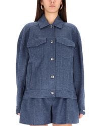 Sportmax - Max Mara Cantore Belted Wool-Felt Jacket - Lyst
