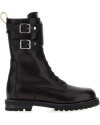 Fendi - Polished Calfskin Biker Boots - Lyst