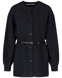 Alexander Wang - Belted Button-Front Knit Cardigan - Lyst