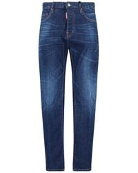 DSquared² - Slim Fit Distressed Paint Splatter Jeans - Lyst