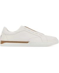 Fendi - Chalk Leather City Slip Ons - Lyst