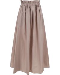 Herno - Long Skirt With Logo - Lyst