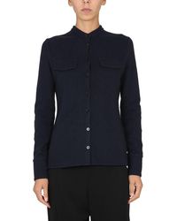 Jil Sander - Tailored Long-Sleeved Shirt With Mandarin Collar - Lyst