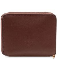 Pinko - Zip Around Mini Wallet With Logo Detail - Lyst