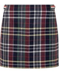 Thom Browne - Chic Mini Skirt With Check Design - Lyst