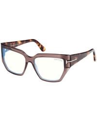 Tom Ford - Inspired Mini Shield Sunglasses With-Light Blocking Clear Lenses - Lyst