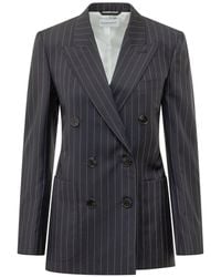 Givenchy - Double Breasted 100% Wool Blazer Jacket - Lyst