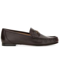 Chloé - Logo Leather Loafers - Lyst