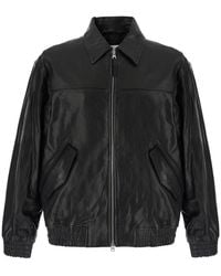 DUNST - Refined Lamb Leather Jacket With Classic Collar And Zip Front - Lyst