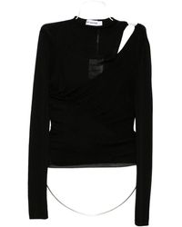 Self-Portrait - Viscose Knitted Top - Lyst