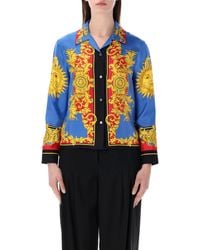 Versace - Printed Silk Twill Shirt - Lyst