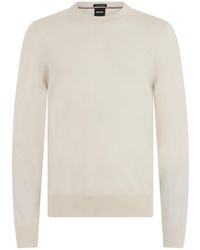 BOSS - Classic Virgin Wool Long-Sleeve Sweater For - Lyst