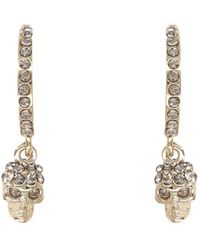 McQueen - Skull Mini Creole Hoop Earrings - Lyst