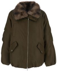 STAND - Collar Zip Tech Nylon Jacket With Side Pockets - Lyst