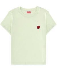 KENZO - Embroidered Crew Neck T-Shirt - Lyst