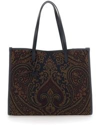 Etro - 'Lovtter' Tote Bag With Jacquard Motif - Lyst