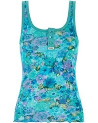 Chloé - Printed Ribbed Top - Lyst