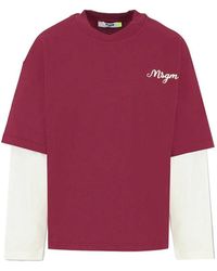 MSGM - T-Shirt Jersey - Lyst