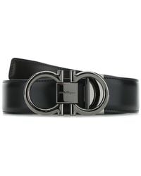 Ferragamo - Calf Leather Belt With Double Loop Buckle - Lyst
