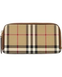 Burberry - Printed Canvas Card Holder - Lyst