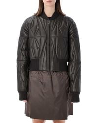 Moncler - Geocamo Leather Cropped Jacket - Lyst