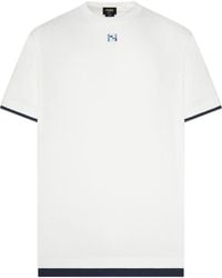 Fendi - Oversized Crew Neck T-Shirt With Snap-Button Side Slits And Embroidered Ff Logo - Lyst