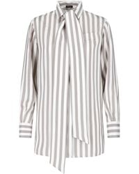 Kiton - Silk Striped Classic Collar Shirt - Lyst