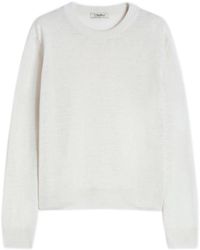 Max Mara - Straight Fit Crew-Neck Sweater With Embossed Elbow Detail - Lyst