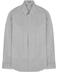 Dior - Silk-Cotton Button-Up Shirt - Lyst