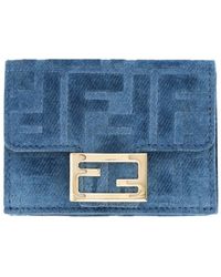 Fendi - Portafoglio "Micro Trifold Baguette" - Lyst