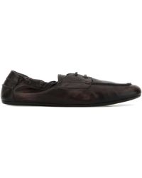 Prada - Dark Leather Loafers - Lyst