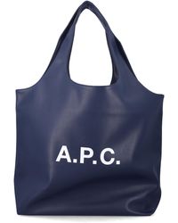 A.P.C. - Ninon Tote Bag With Logo - Lyst