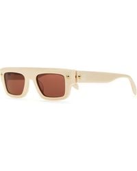 McQueen - Ivory Acetate Sunglasses - Lyst