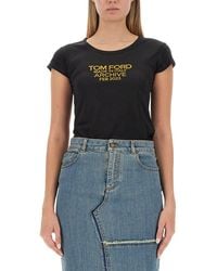 Tom Ford - Silk T-Shirt - Lyst