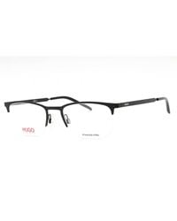 HUGO - Matte Rectangular Eyeglasses 53 Eye Size - Lyst