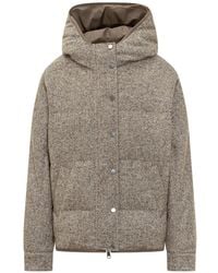 Brunello Cucinelli - Luxury Down Jacket With Hood - Lyst
