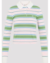 Celine - Cotton Polo Sweater - Lyst