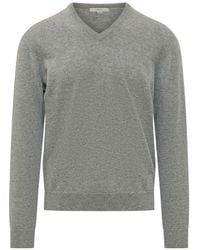 Malo - Basic V-Neck Knit Sweater - Lyst