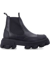 Ganni - Cleated Chelsea Boots With Chunky Rubber Sole - Lyst