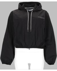 Alexander Wang - Cropped Hooded Zip-Up Jacket - Lyst