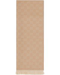 Gucci - Gg Jacquard Wool Scarf With Fringed Trim - Lyst